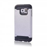 Wholesale Samsung Galaxy S6 Iron Armor Hybrid Case (Silver)